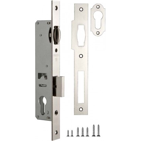 Корпус узкопрофильного замка с роликом 155-25 CP (хром)