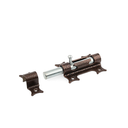 Засов нак."Делга" оригинальный с круглым ригелем (медь)