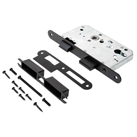 Замок врезной противопожарный Apecs 1900-INOX-BLM