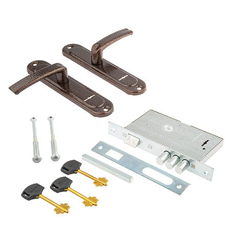 Замок врезной БИФ-0007*3-ЛК (прав.) подпруж.