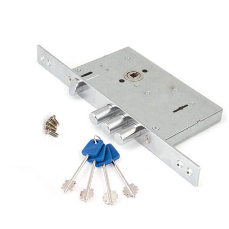 Замок врезной сувальдный Apecs Premier T-52/S8-CR с отв.планкой