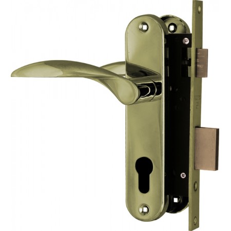 Корпус замка в комплекте с ручкой SET F1612W/B GP