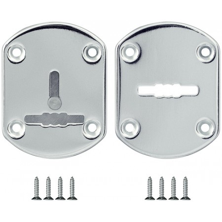 Декоративная накладка ESC021-CP-8 (ХРОМ) на сув. замок со шторкой (2 шт)