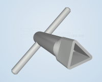 Ключ к навесному винтовому замку ЗНВ-1-10