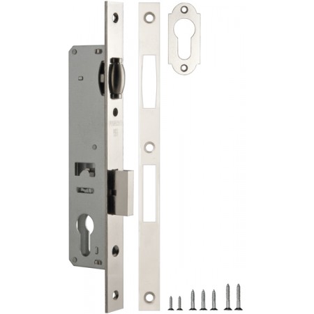 Корпус узкопрофильного замка с роликом 155P-25 CP (хром)