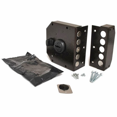 Замок накл. Гранит 1.06.61 КМА никель, сувальдный стержни 4 шт. диаметр 18мм задвижка с защитной