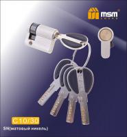 Цилиндровый механизм МСМ CW30-10 мм никель Перфо - ключ