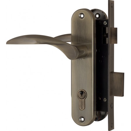 Замок врезной в комплекте с ручкой SET F1612 AB