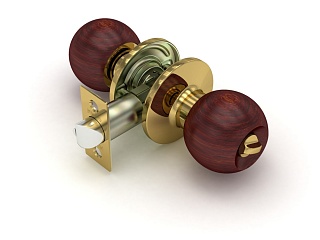 Ручка защелка  672 WH-B (красное дерево) фик.