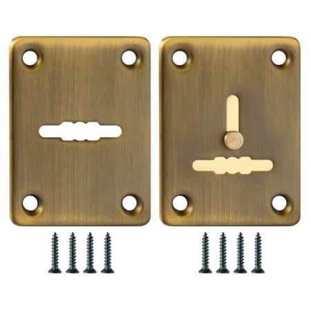 Декоративная накладка ESC081/082-AB-7 (МАТОВАЯ БРОНЗА) на сув. замок сталь (1 пара)