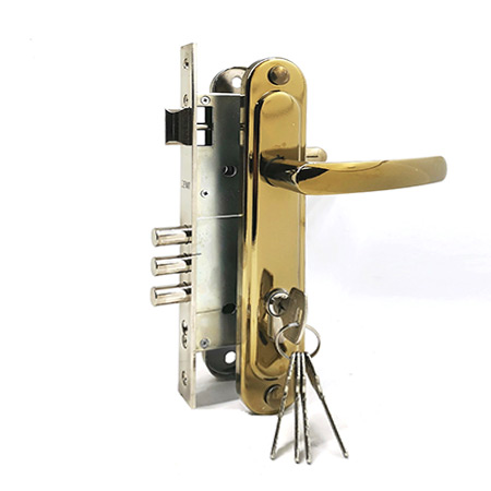 Замок врезной Зенит-ЗВ4-85.3-02 (золото-лак)