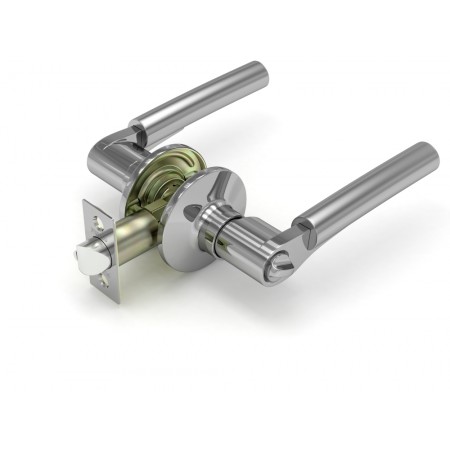 Ручка защелка  883 SNCP-B (мат. никель/хром) фик.