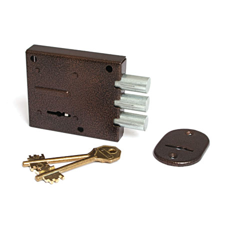 Замок накладной БИФ-0025-1*2-ЛК (один секрет)