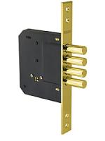 Замок врезной FUARO 200-4MF/PB (50 mm) Под один ключ крестообразный