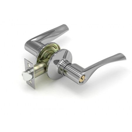 Ручка защелка  894 CP-E (хром) кл/фик.