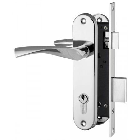 Замок врезной в комплекте с ручкой SET F1611 CP