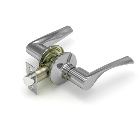 Ручка защелка  894 CP-P (хром) без. фик.