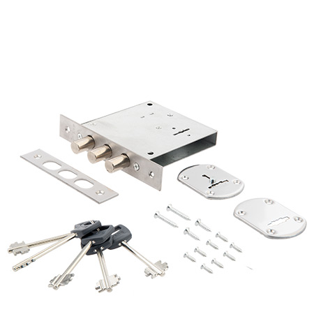 Замок врезной сувальдный Avers R34/S6-CR (5 keys, shank 50mm)