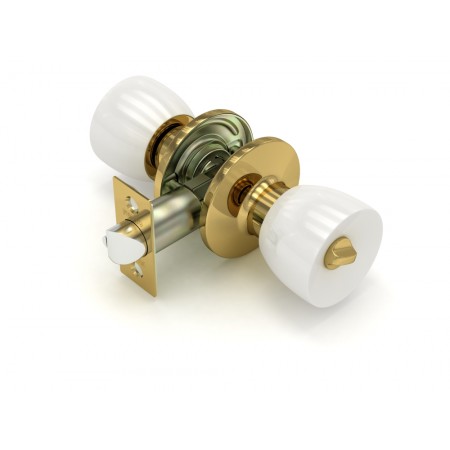 Ручка защелка  591 WL-B (белая) фик.