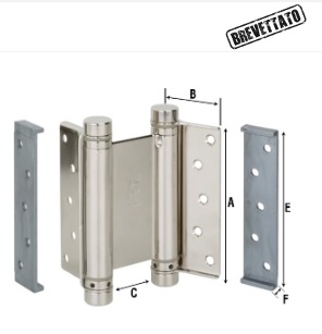 Петля реверсивная Aldeghi Luigi 101AC075B2_P2 (хромированная сталь)