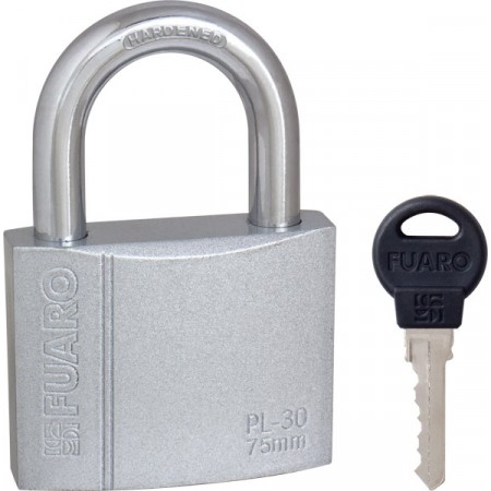 Замок навесной PL-3075 (75мм) 3 " англ."  кл. БЛИСТЕР