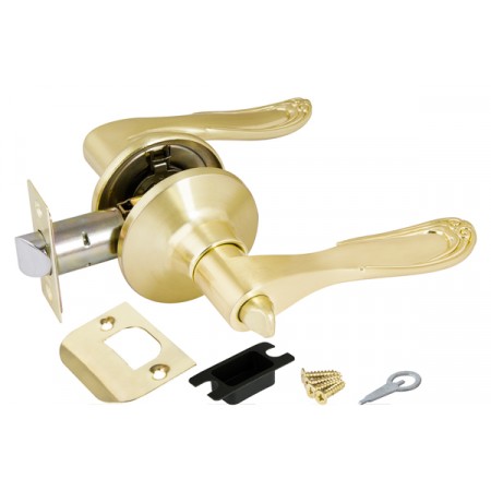 Ручка защелка 6030 SB-B (фик.) мат. золото