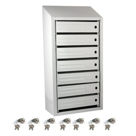 Ящик почтовый вертикальный 7-и секционный с задней стенкой