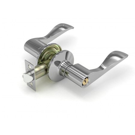 Ручка защелка  892 CP-E (хром) кл/фик.