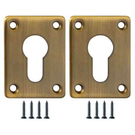 Декоративная накладка ESC083-AB-7 (МАТОВАЯ БРОНЗА) на цилиндр сталь (2 шт.)