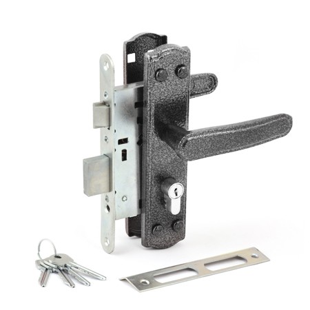 Замок врезной Омега-ЗВ4-3-03-01 (серебро)