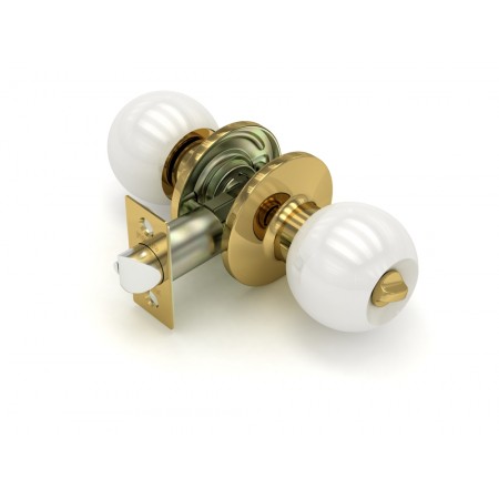 Ручка защелка  672 WL-B (белая) фик.