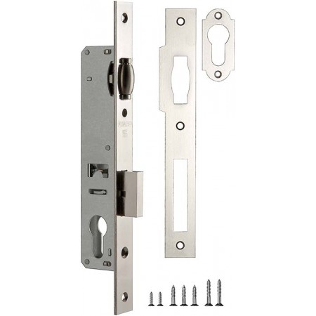 Корпус узкопрофильного замка с роликом 155-20 CP (хром)