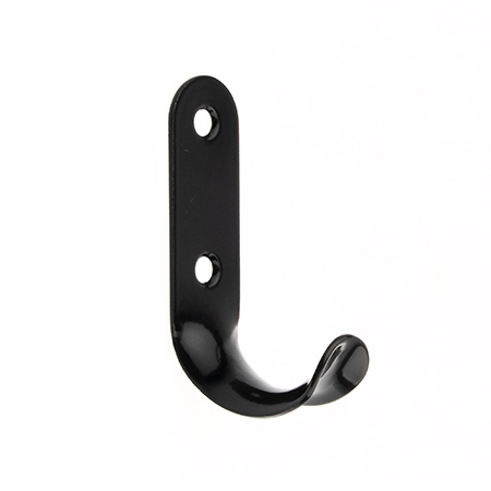 Крючок одинарный УФ (черный)