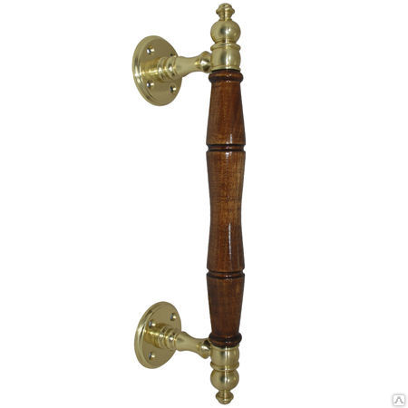 Комплект парадных ручек со стяжками  ПДД - 1 /450мм/ (дерево-латунь)