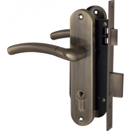 Замок врезной в комплекте с ручкой SET F1613 AB