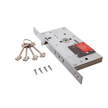 Замок врезной сувальдный KALE KILIT 252RL-85BS60-CP-4KEY-(w/o SP, w/o Ros)-PB (40ММ) 252RL000021