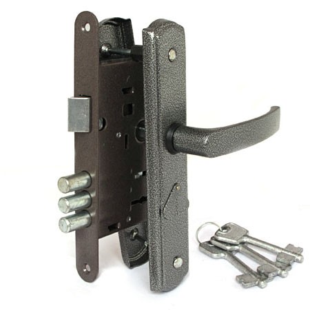 Замок врезной ЗВ 9-4-1-4-10 (серебро)