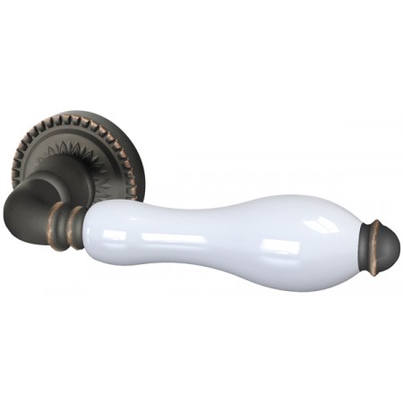 Ручка раздельная Silvia CL 1ABL-18/WP-109 Темная медь/бел фарфор