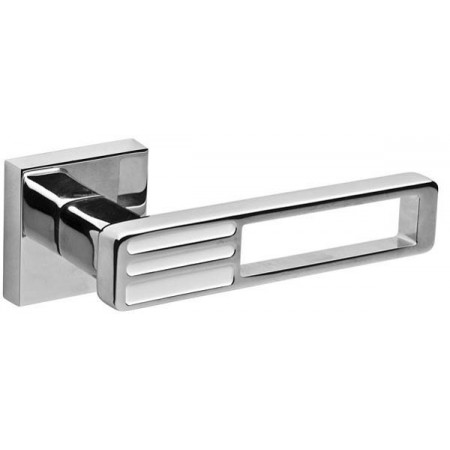 Ручка раздельная QUATTRO DM CP/WH-19 хром/белый