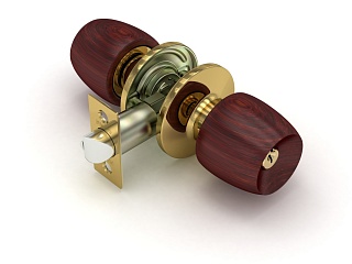 Ручка защелка  598 WH-E (красное дерево) кл/фик.