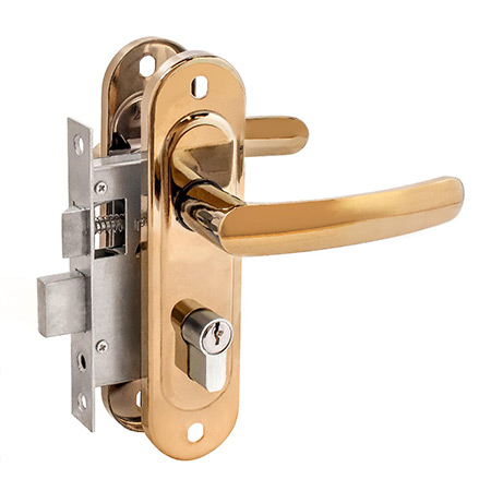 Замок врезной ЗВ 4-50.02 (золото-лак)