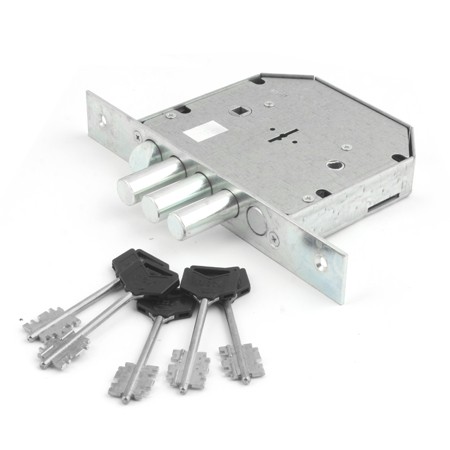 Замок врез. RеХ. 3.8 (аналог 1.06.40) сувальдный, 3 стержня ф18мм, задвижка, защёлка, лев.