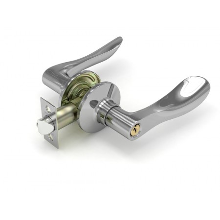 Ручка защелка  891 CP-E (хром) кл/фик.