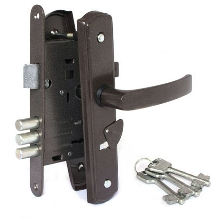 Замок врезной ЗВ 9-4-1-4-15 (корич.)