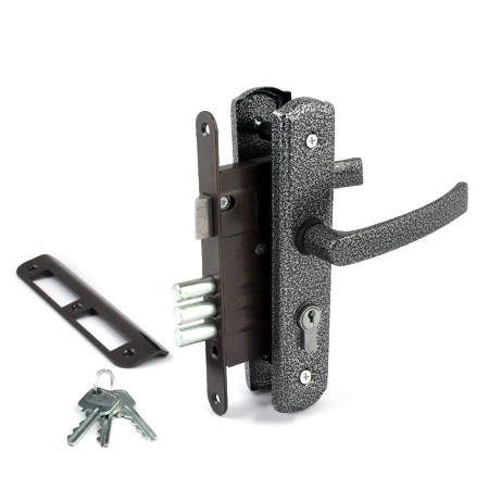 Замок врезной ЗВ 4-1-8-18 (сереб. антик)