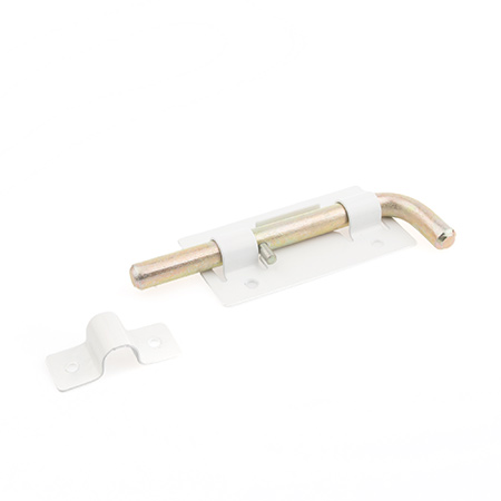 Задвижка дверная Киров ЗД-03 (белый)  гаражная