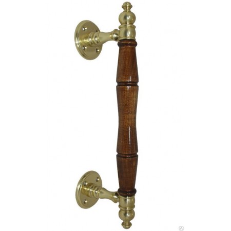 Ручка  парадная   ПД - 1 /600мм/ (дерево-латунь)