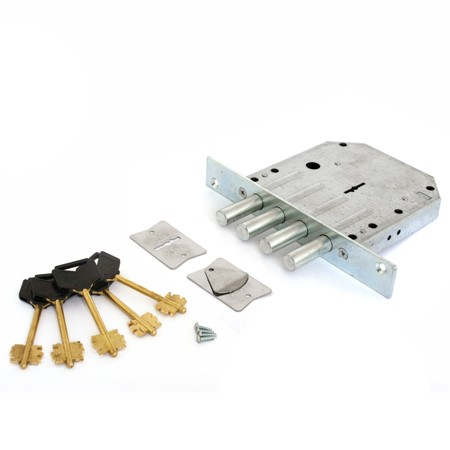 Замок врез. RеХ. 2.1 (аналог 1.05.01)  цинк, 4 стержня Ф 14мм,  5 кл.