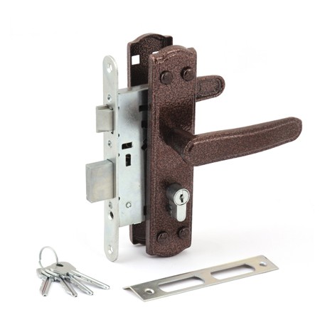 Замок врезной Омега-ЗВ4-3-03-01 (медь)