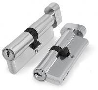 Цилиндровый механизм ФУАРО - FUARO ZM 60 mm (30-30) ключ/вертушка никель